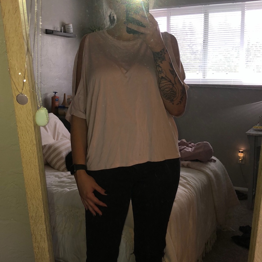 EXPRESS size XL pink/blush long sleeve blous